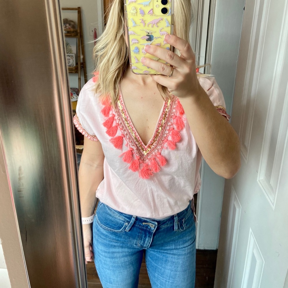 J.Crew tassel top